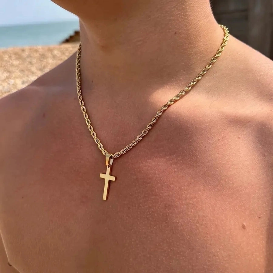 Cross Necklace [304 Stainless Steel]