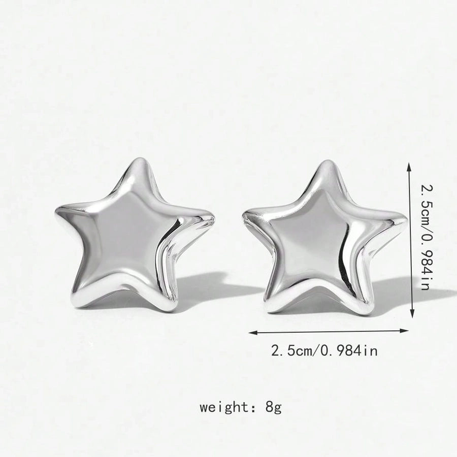 Star Stud Earrings [304 Stainless Steel]