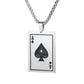 Classic Style Poker Pendant Necklace [304 Stainless Steel]