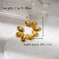 Mix Flower Earrings [304 Stainless Steel,14K Gold Plated]