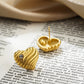 Mix Designs Earrings [Stainless Steel,18K Gold Plated]