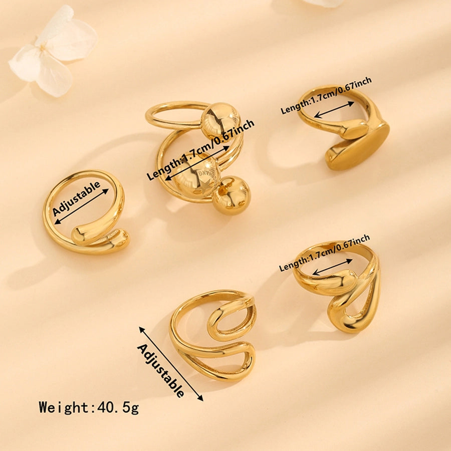 Irregular Ring [304 Stainless Steel 18K Gold Plated]