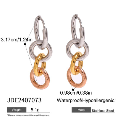 Mix Silver Gold Earrings [304 Stainless Steel]