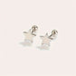 Star Heart Shape Stud Earrings [304 Stainless Steel,18K Gold Plated]