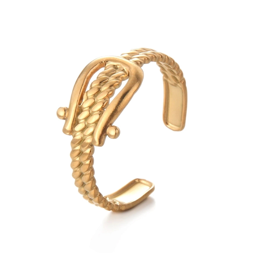 Mix Design Ring [304 Stainless Steel 14K Gold Plated]