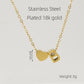 Letter Heart Shape Pendant Necklace [304 Stainless Steel,18K Gold Plated]