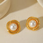 Artistic Irregular Pearl Earrings  [304 Stainless Steel,18K Gold Plated]