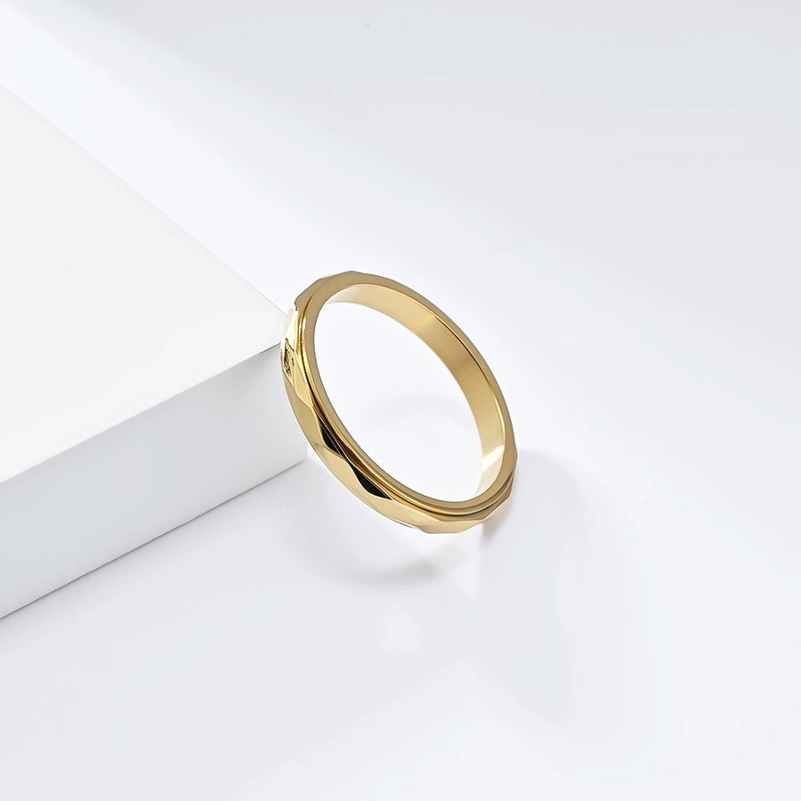 Thin Band Ring [304 Stainless Steel 18K Gold Plated]