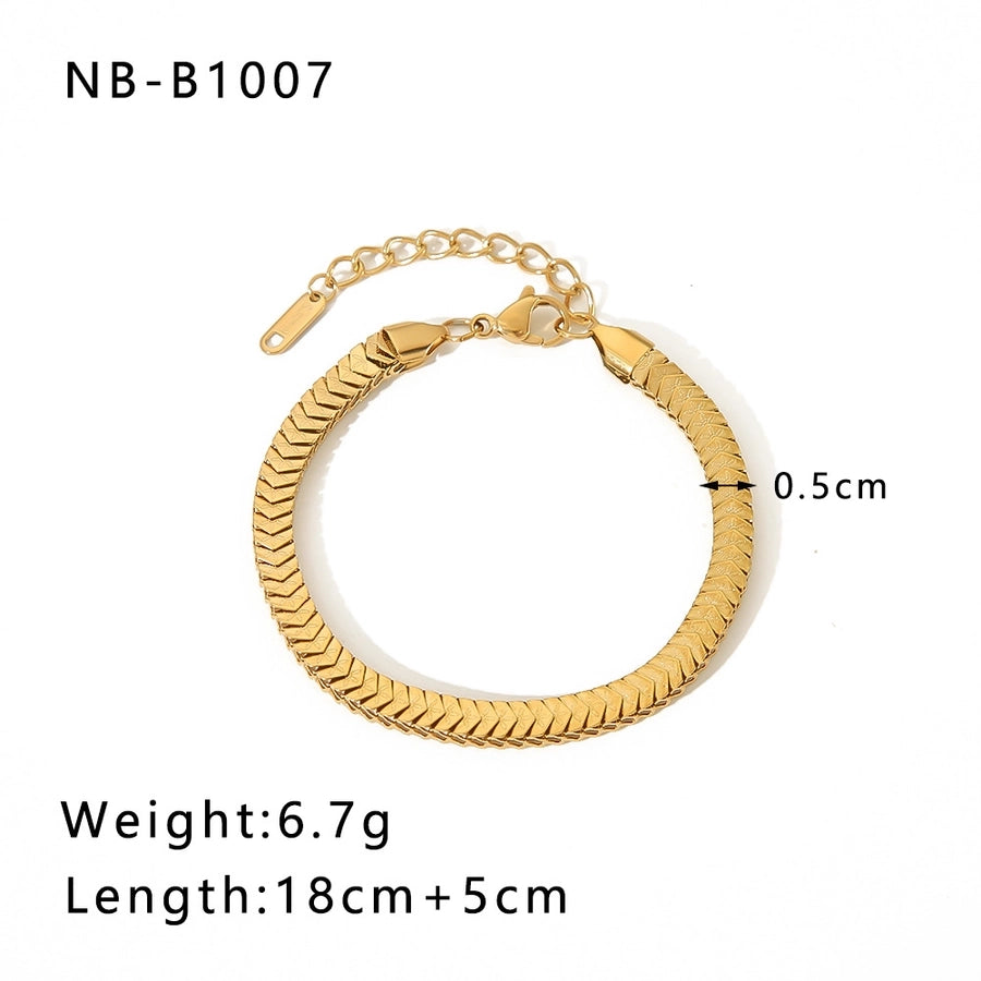 Gold Chain Bracelets [304 Stainless Steel,18K Gold Plated]