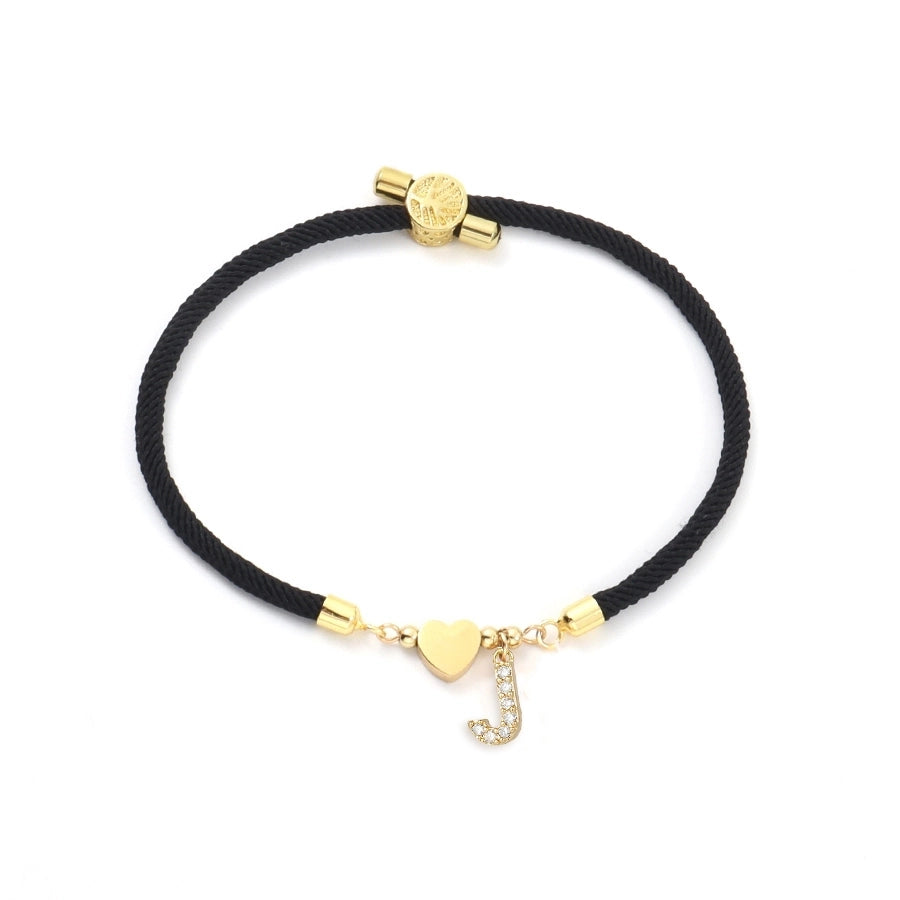 Brev nylon zircon armbånd [304 rustfrit stål, kobber]