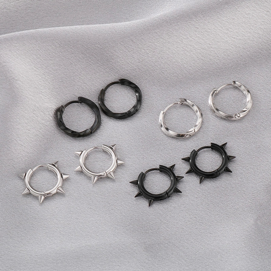 Plain & Punk Earrings [304 Stainless Steel]