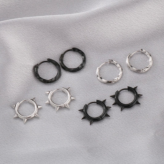 Plain & Punk Earrings [304 Stainless Steel]