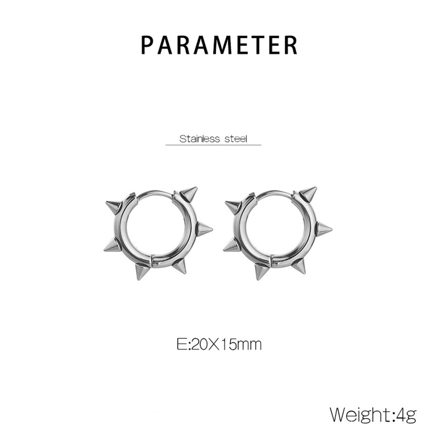 Plain & Punk Earrings [304 Stainless Steel]