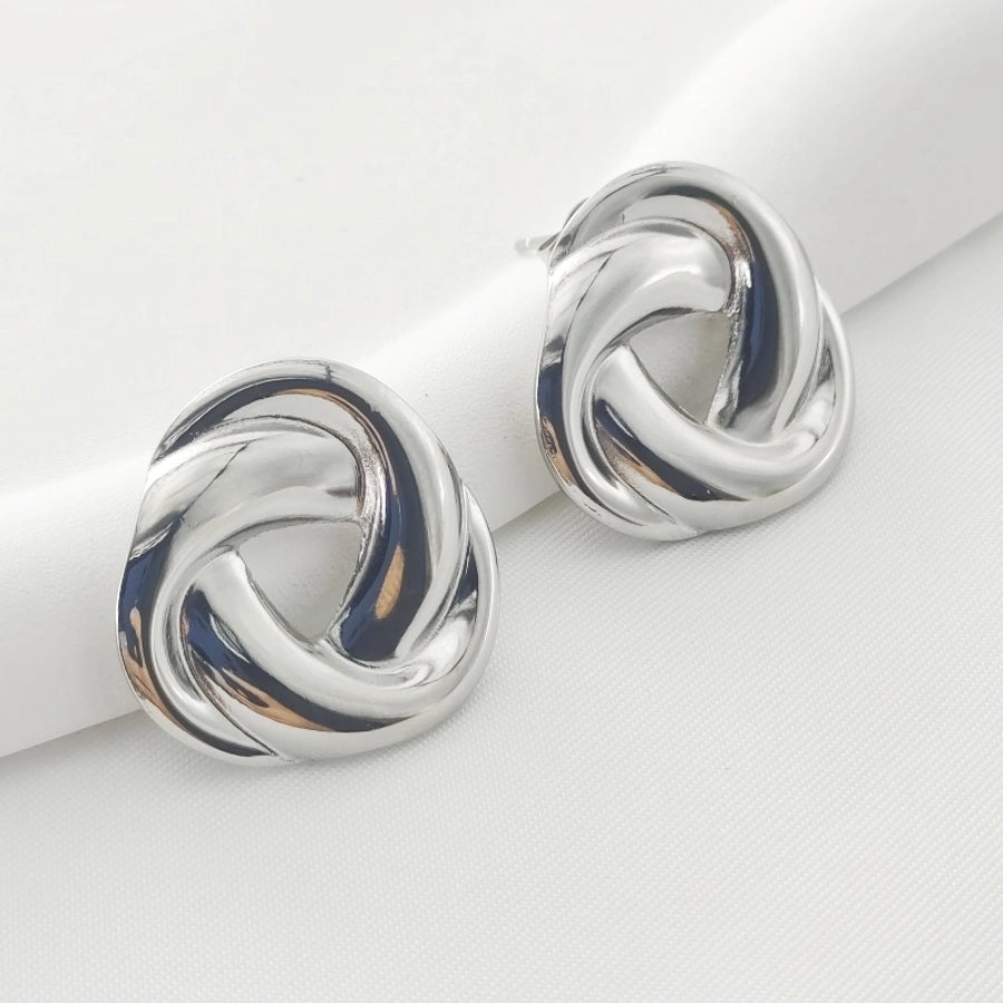 Swirl Braid Earrings [304 Stainless Steel]