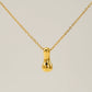 Letter Pendant Necklace [304 Stainless Steel,18K Gold Plated]