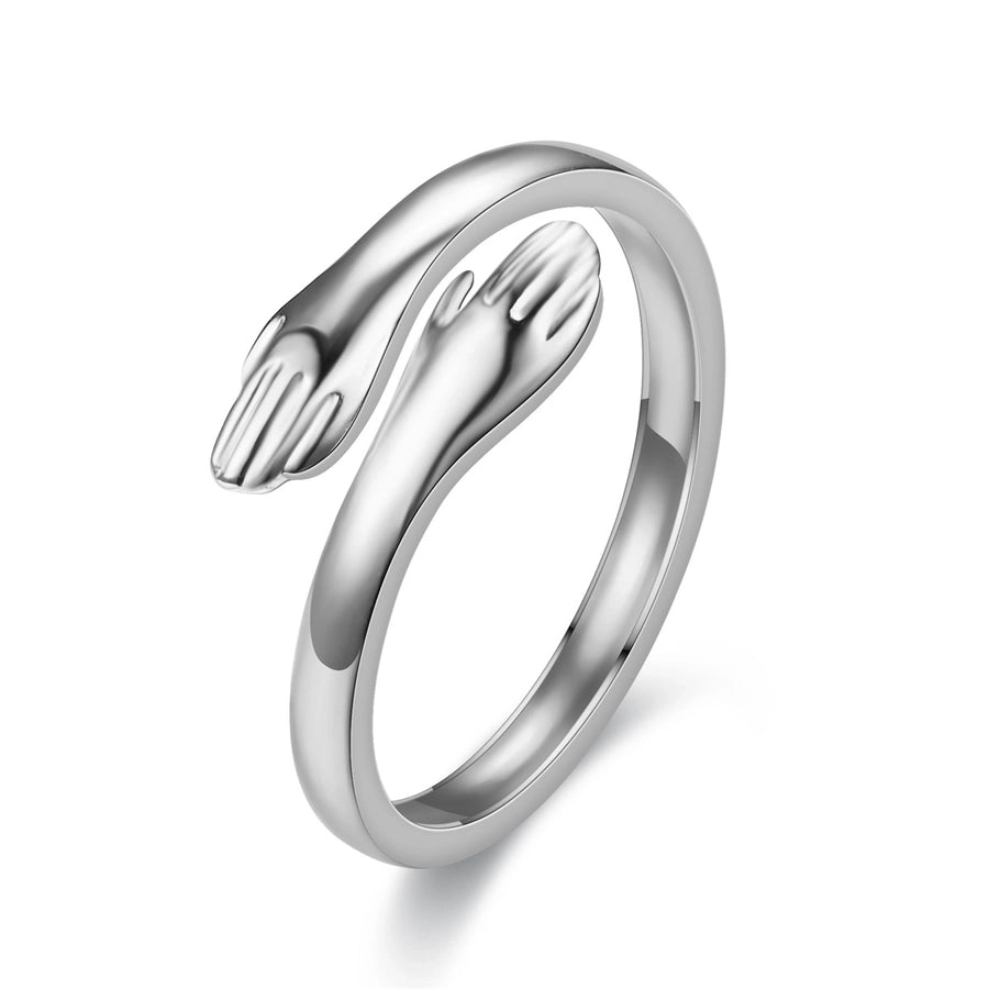 Love You Hug Ring [Stainless Steel]