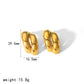 Irregular Double Earrings [304 Stainless Steel, 18K Gold Plated]