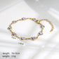 Heart Shape Bracelet [304 Stainless Steel, 18K Gold Plated]