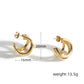 Double Hoop Earrings [304 Stainless Steel, 18K Gold Plated]