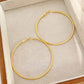 Classic Style Round Hoop Earrings [304 Stainless Steel,18K Gold Plated]