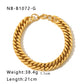 Mix Men Chain Bracelets [304 Stainless Steel 18K Gold]