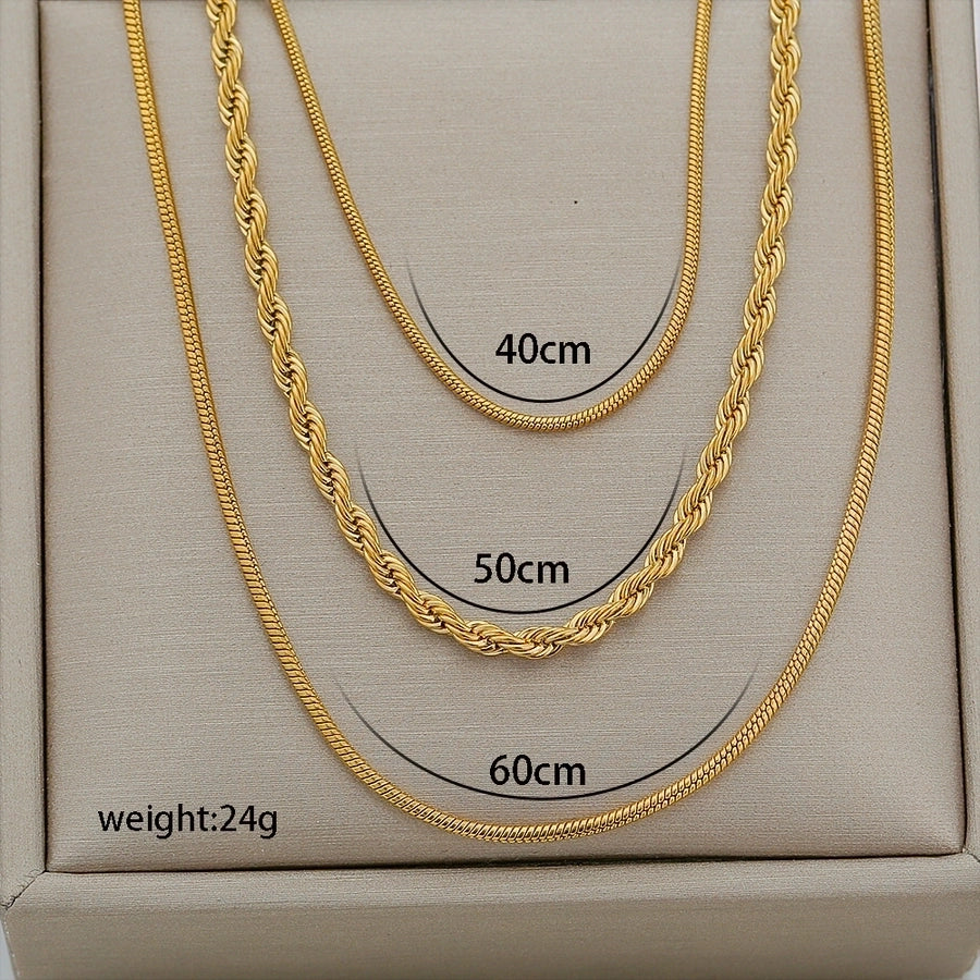 Three Layer Necklace [304 Stainless Steel]