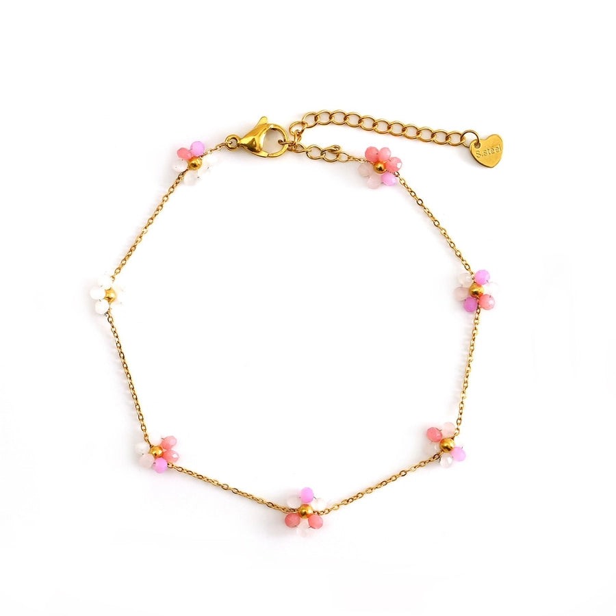 Colorful Flower Anklet [304 Stainless Steel]