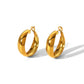 Round Polishing Hoop Earrings [304 Stainless Steel,18K Gold Plated]