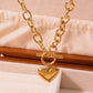 Heart Shape Necklace [304 Stainless Steel,18K Gold Plated]