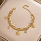 Lock/Flower/Chain Bracelets [304 Stainless Steel, 18K Gold Plated]