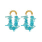 Coral Drop Earrings [304 Stainless Steel,18K Gold Plated]