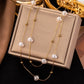 French Style Irregular Pearl Plating Necklace [304 Stainless Steel,18K Gold Plated]