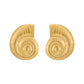 Snail-Shaped Ear Studs [316 Stainless Steel,18K Gold Plated]