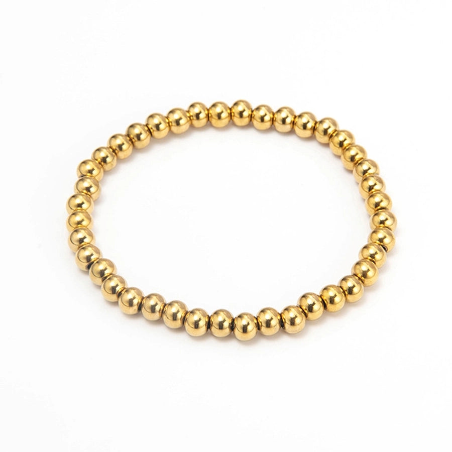 Bracciale a sfera di moda [acciaio inossidabile 304, oro 14K placcato]