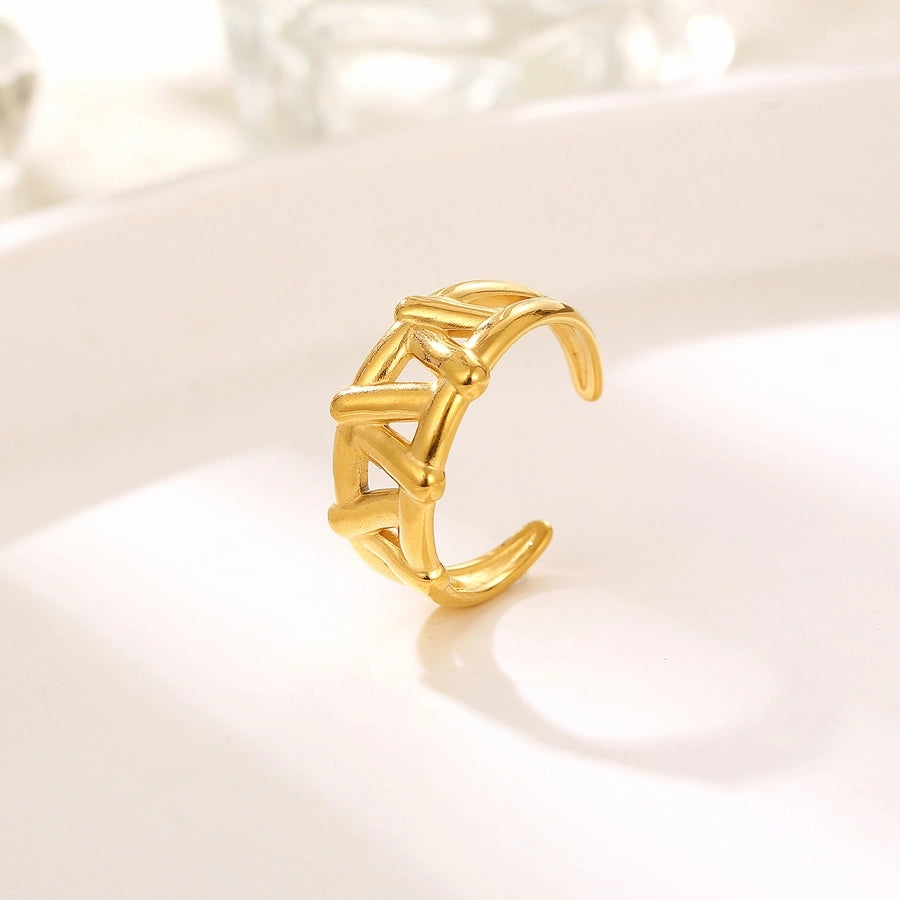 Mix Designs Rings [304 Stainless Steel 18K Gold Plated]