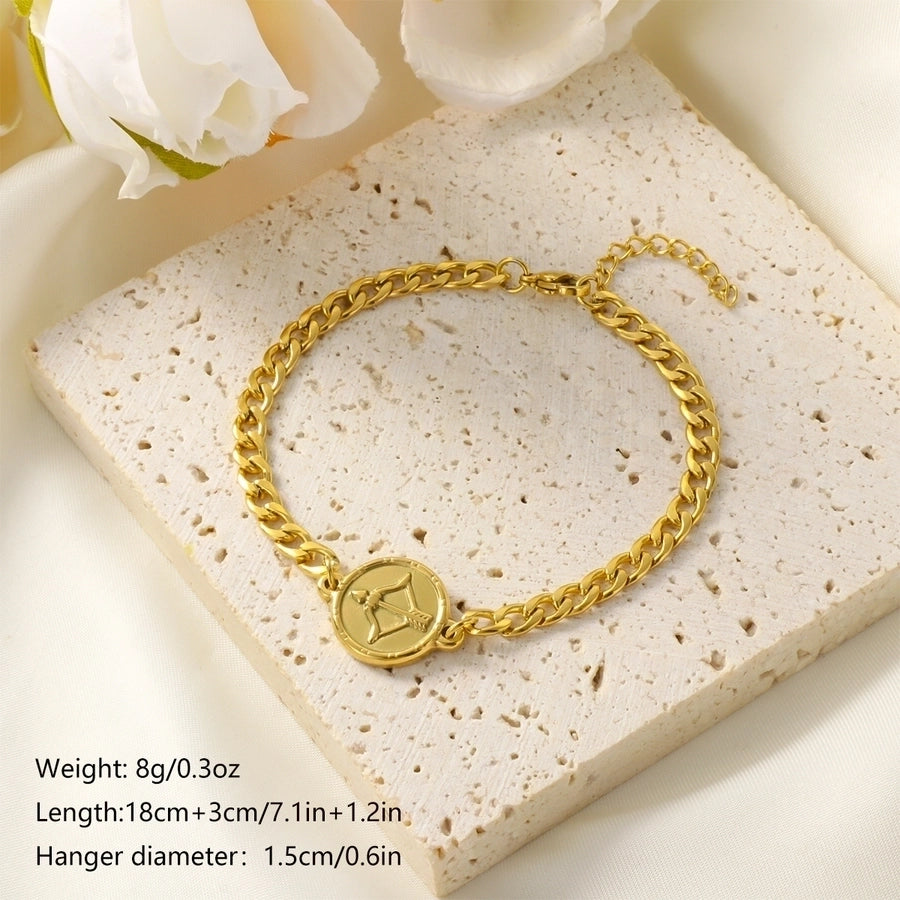 Constellation Chain Bracelet [304 Stainless Steel, 18K Gold Plated]