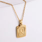 Simple Style Plating Letter Pendant Necklace [304 Stainless Steel,18K Gold Plated]