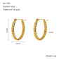 Striped Hoop Earrings [304 Stainless Steel,18K Gold Plated]