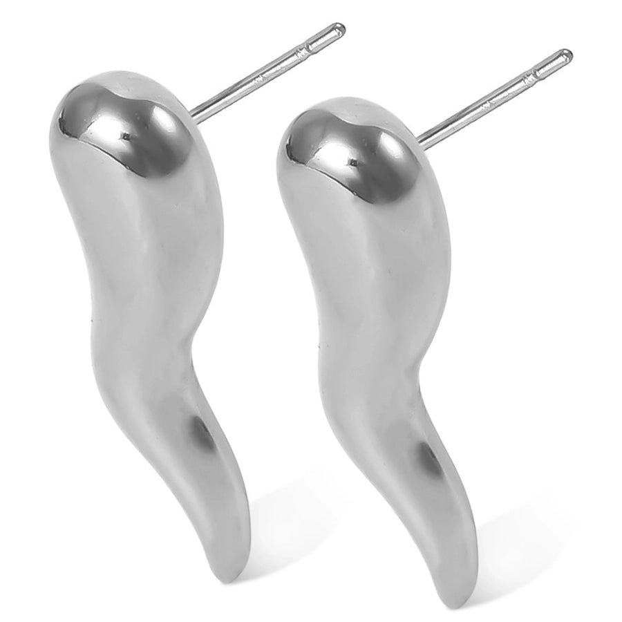 Wavy Drop Earrings [304 Stainless Steel]