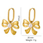 Bow Knot Drop Earrings [316 Stainless Steel,18K Gold Plated]