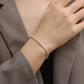 Square Zircon Chain Bracelet [304 Stainless Steel,18K Gold Plated]