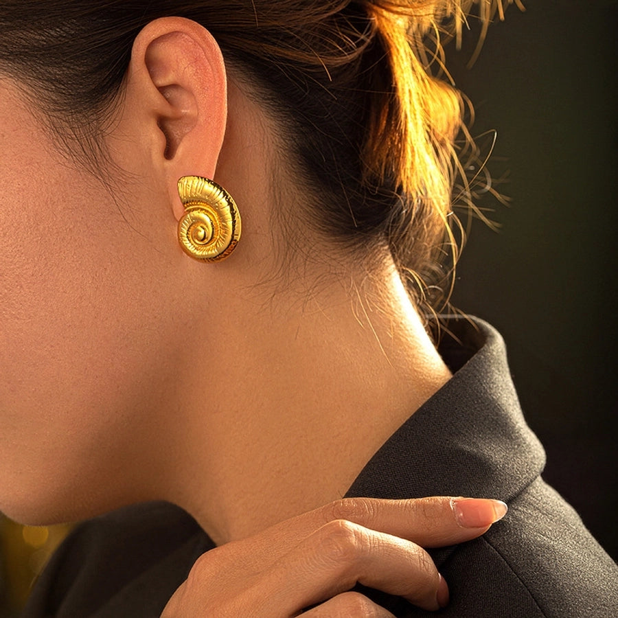 Mix Designs Earrings [Stainless Steel,18K Gold Plated]