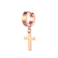 Cross polishing Drop Earrings 1 Piece [Stainless Steel]