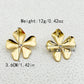 Mix Flower Earrings [304 Stainless Steel,14K Gold Plated]