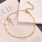 Bohemian Enamel Beads Anklet [304 Stainless Steel, 18K Gold Plated]