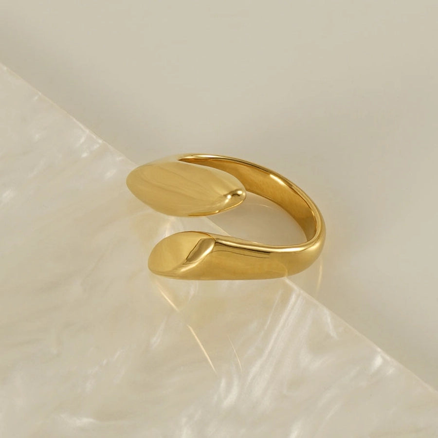 French Style Plating Ring [304 Stainless Steel 18K Gold Plated]