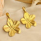 Retro Flower Drop Earrings [304 Stainless Steel,18K Gold Plated]