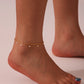 Pearl Layered Chain Anklet [304 Stainless Steel]