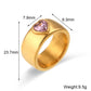 Jewelry Lady Geometric 304 Stainless Steel Zircon Plating Rings