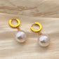 Retro Pearl Drop Earrings [304 Stainless Steel,18K Gold Plated]